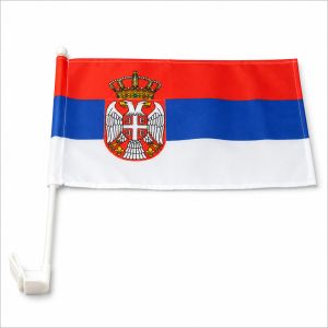 Zastava Srbije za auto sa nosačem