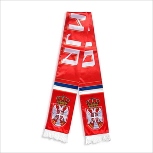 Navijački šal Srbija grb-crveni