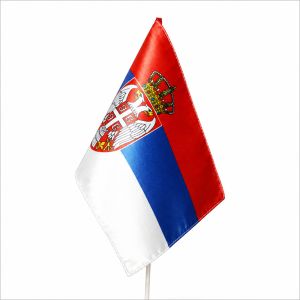 Zastava Srbije - stona krep saten