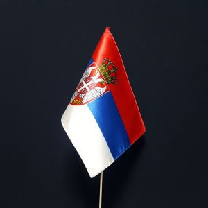 Zastava Srbije - stona krep saten