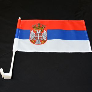Zastava Srbije za auto sa nosačem