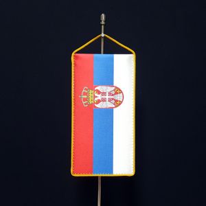 Zastava Srbije stona - kaširana svila